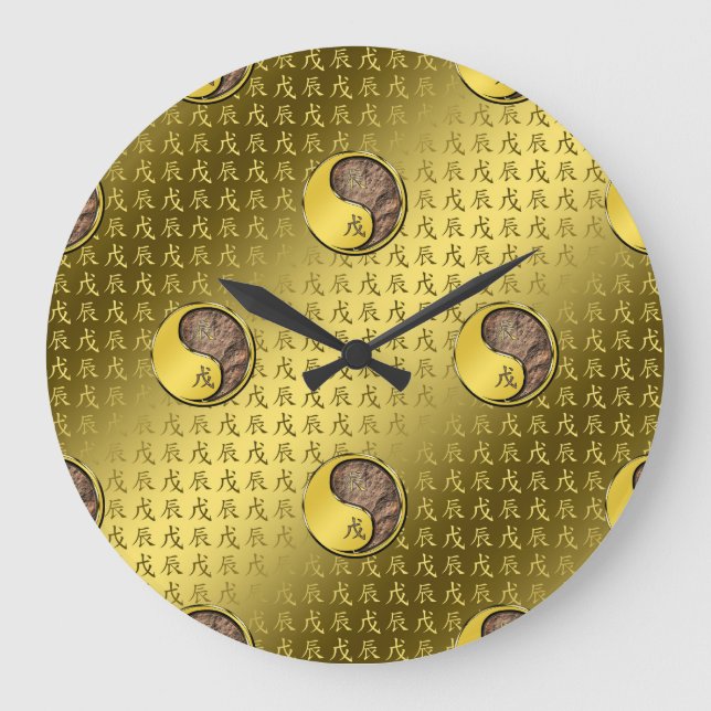 Jahr des Erddrachen Große Wanduhr (Vorderseite)