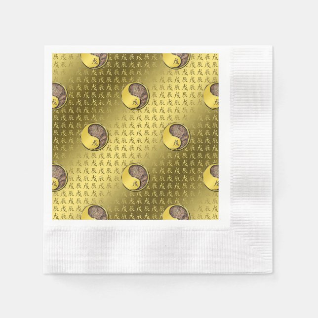 Jahr des Erddrachen Serviette (Vorderseite)