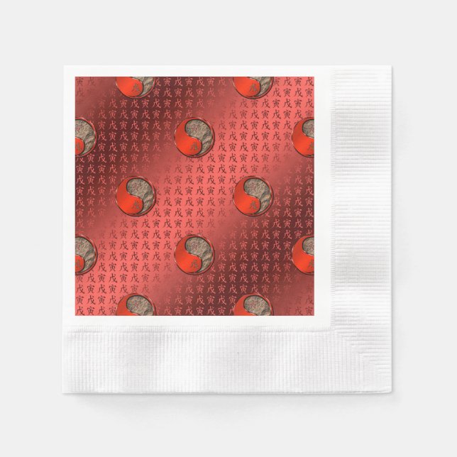 Jahr des Erden Tiger Serviette (Vorderseite)