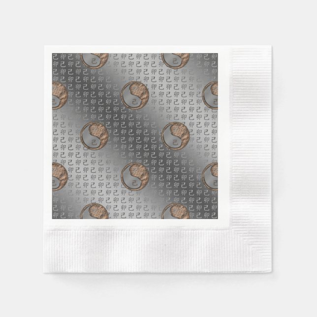 Jahr des Erdkaninchens Serviette (Vorderseite)