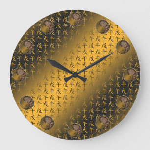 Jahr des Erdpferdes Große Wanduhr