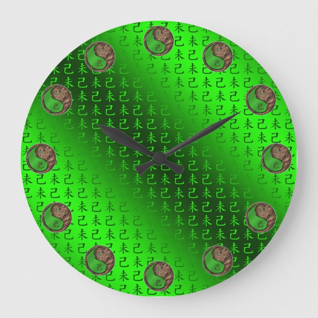 Jahr des Erdziegen Große Wanduhr (Vorderseite)