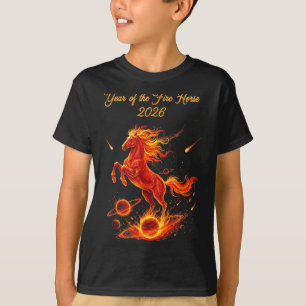 Jahr des Feuerpferdes 2026 chinesisches Neujahr Mo T-Shirt