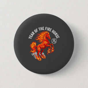 Jahr des Feuerpferds 2026 Chinesischer Zodiak Luna Button