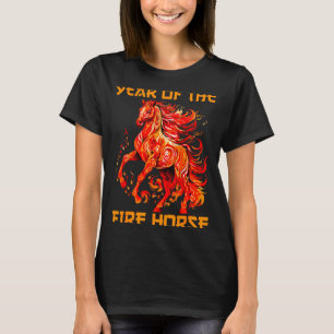 Jahr des Feuerpferds Frohes chinesisches Neujahrsf T-Shirt