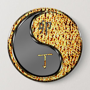 Jahr des Feuerwehrkaninchens Button