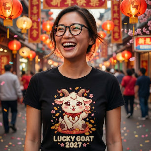 Jahr des Feuerziegens 2027 Chinesisches Neujahrs-S T-Shirt