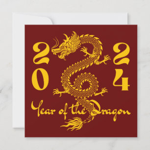 Jahr des Goldenen Drachen Einladung