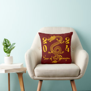 Jahr des Goldenen Drachen Kissen