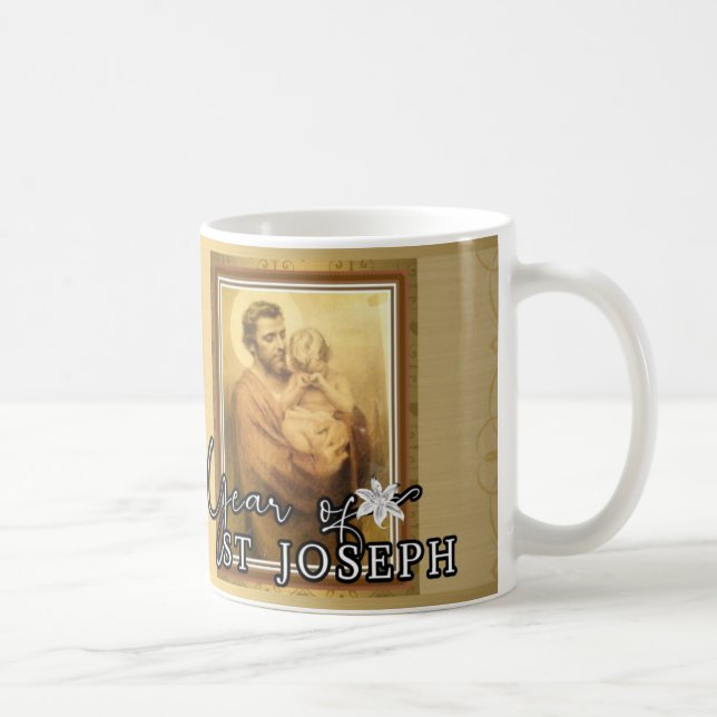 Jahr des hl. Joseph-religiösen katholischen Gedenk Kaffeetasse (Rechts)