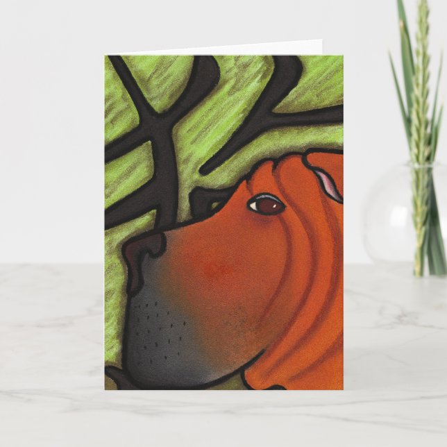 Jahr des Hundes Feiertagskarte (Vorderseite)