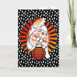 JAHR DES HUNDES - MI TANG - Chow-Chow Grußkarten Feiertagskarte