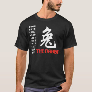 Jahr des Kaninchen-Dunkelheits-T - Shirt