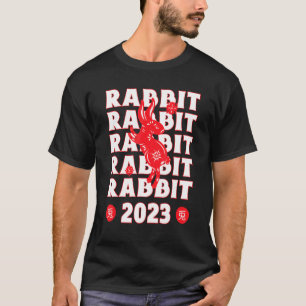Jahr des Kaninchens 2023 ästhetische Harajuku Graf T-Shirt
