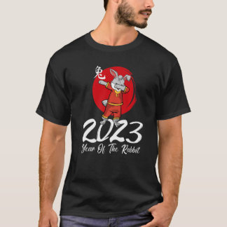 Jahr des Kaninchens 2023 chinesische Dekorationsme T-Shirt