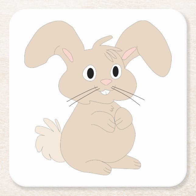 Jahr des Kaninchens 2023 Rechteckiger Pappuntersetzer (Vorderseite)
