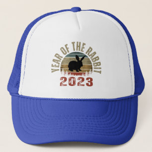 JAHR DES KANINCHENS 2023  TRUCKER-MÜTZE TRUCKERKAPPE