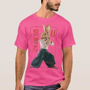 Jahr des Kaninchens 2023 Zodiac Sign Samurai Rabbi T-Shirt