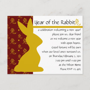 Jahr des Kaninchens Einladung