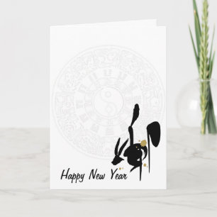 Jahr des Kaninchens Feiertagskarte