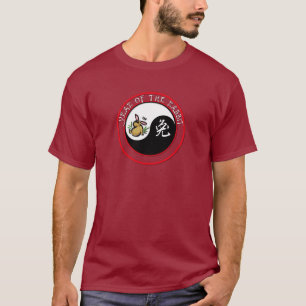 Jahr des Kaninchens - Yinyang (weißer Text) T-Shirt