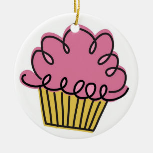 Jahr des kleinen Kuchens Keramik Ornament