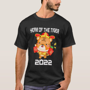 Jahr des Niedlichen chinesischen Tiger Zodiac Happ T-Shirt