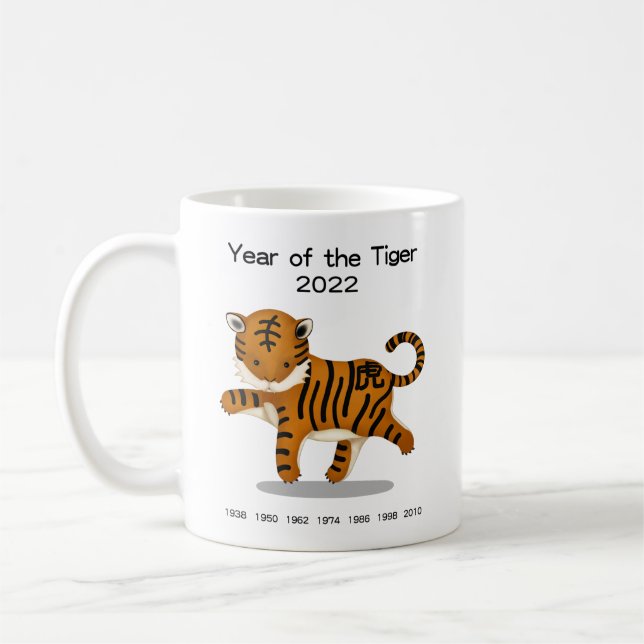 Jahr des Niedlichen Tierhalters von Zodiac 2022 Kaffeetasse (Links)