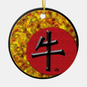 Jahr des Ochsen: 2009 Keramikornament