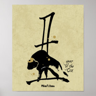Jahr des Ochsen - Chinesischer Zodiak Poster