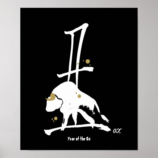 Jahr des Ochsen - Chinesischer Zodiak Poster (Vorne)