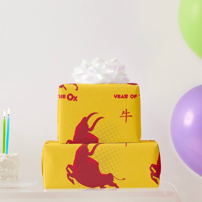 Jahr des OX Geschenkpapier (Von Creator hochgeladen)
