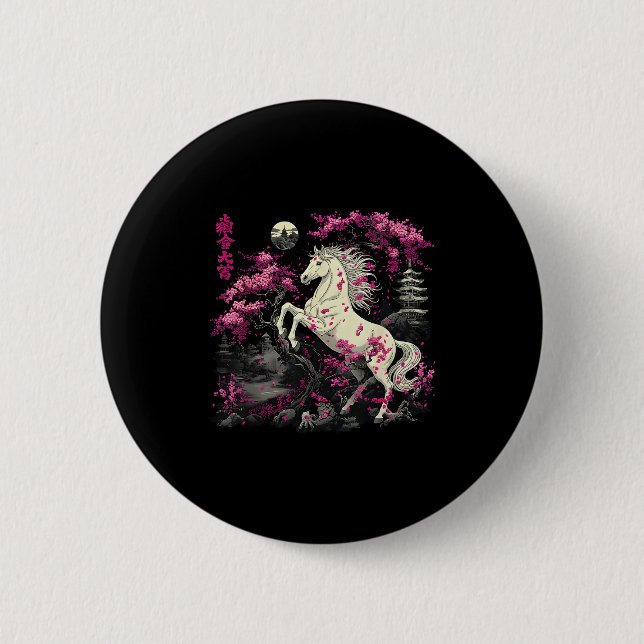 Jahr des Pferdes 2026 Chinesisch  Button (Vorderseite)