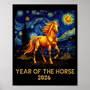 Jahr des Pferdes 2026 - Chinesisches Neujahr 2026 Poster