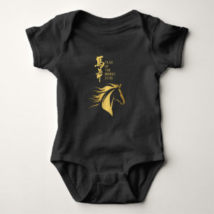 Jahr des Pferdes 2026 Chinesisches Neujahr Baby Strampler