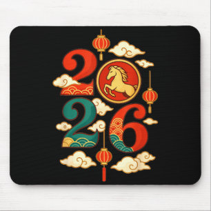 Jahr des Pferdes 2026 Chinesisches Neujahr  Mousepad