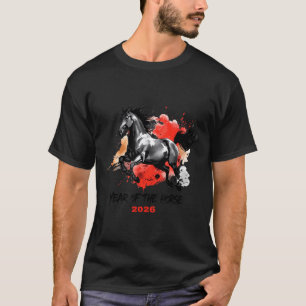 Jahr des Pferdes 2026 Chinesisches Neujahr T-Shirt