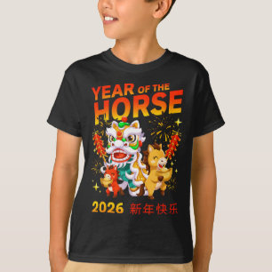 Jahr des Pferdes 2026 Chinesisches Neujahrs-Barren T-Shirt