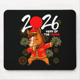Jahr des Pferdes 2026 Dabbing Pferd Chinesisches N Mousepad