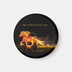 Jahr des Pferdes 2026 (Feuerpferd} Magnet