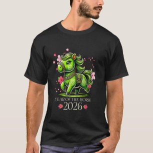 Jahr des Pferdes 2026 Lunar Neujahr Chinesisches N T-Shirt
