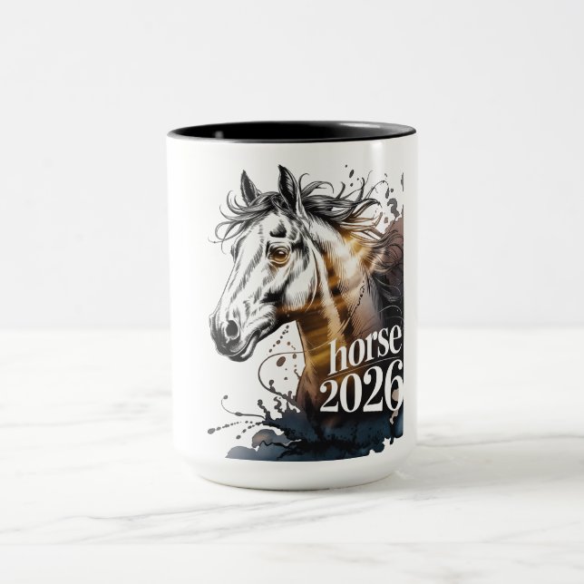 Jahr des Pferdes 2026 Tasse (Zentrum)
