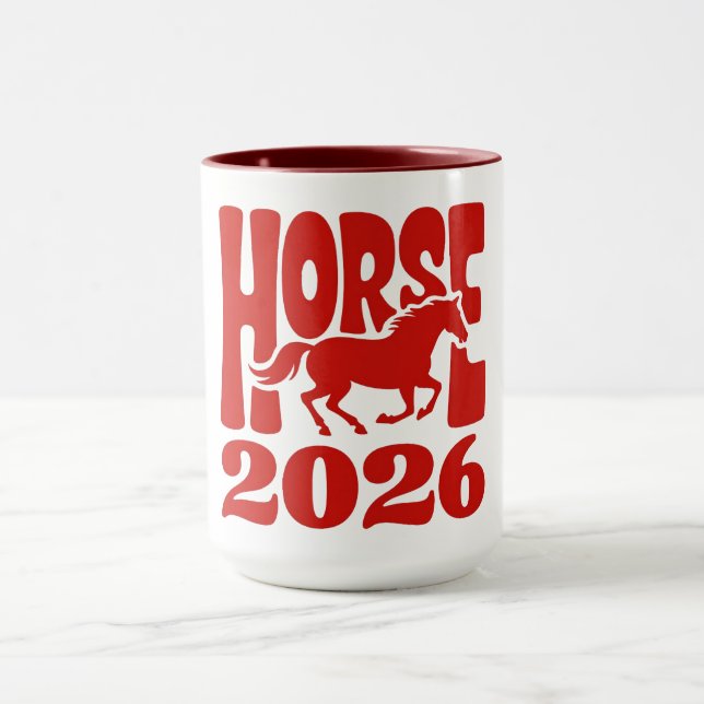 Jahr des Pferdes 2026 Tasse (Zentrum)