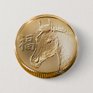Jahr des Pferdes Button