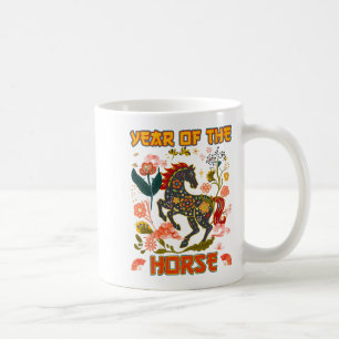 Jahr des Pferdes Chinesisch Neujahr 2026 Premium Kaffeetasse