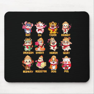 Jahr des Pferdes Chinesische Tierkreiszeichen Luna Mousepad