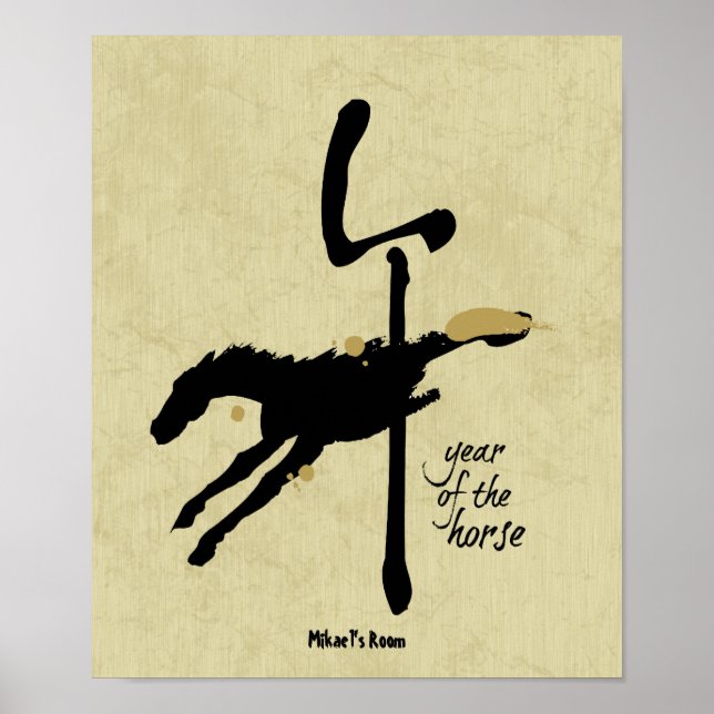 Jahr des Pferdes - Chinesischer Zodiak Poster (Vorne)