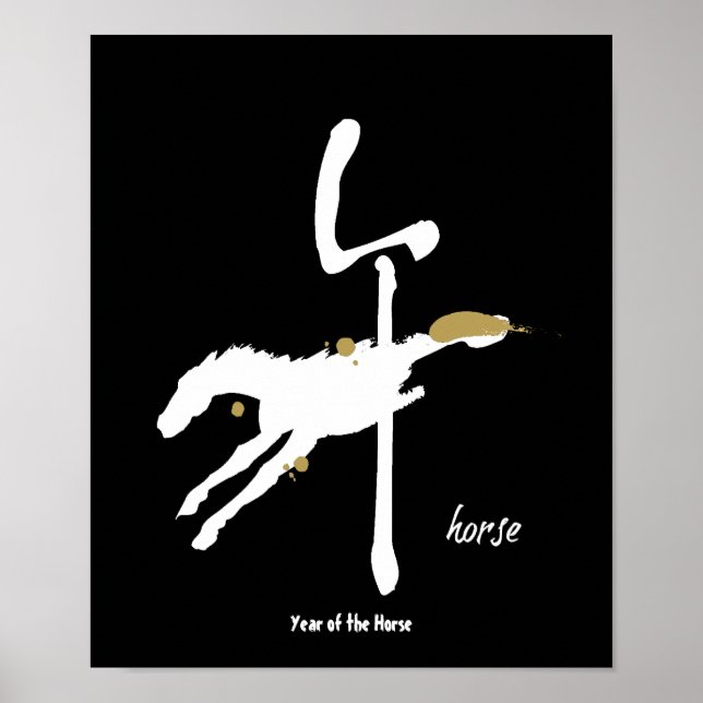 Jahr des Pferdes - Chinesischer Zodiak Poster (Vorne)
