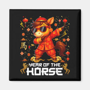 Jahr des Pferdes Dabbing Pferd Lunar Chinesisches  Magnet