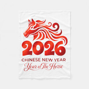 Jahr des Pferdes Lunar Chinesisches Neujahr Feuerp Fleecedecke